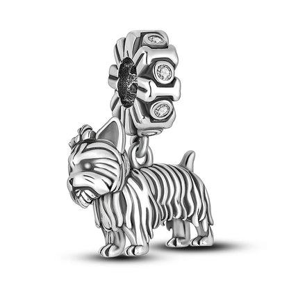 925 Sterling Silver Cute Dog Pet Charm Bead – DIY Bracelet & Necklace Jewelry