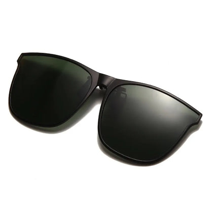 Photochromic Clip-On Sunglasses – Polarized Anti-Glare Night Vision Driver Glasses