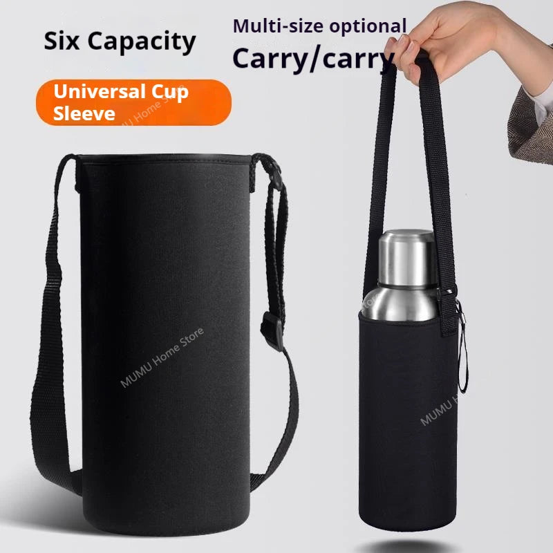 Neoprene Water Bottle Holder Bag 750ML/1000ML/1500ML – Insulated Pouch with Adjustable Strap