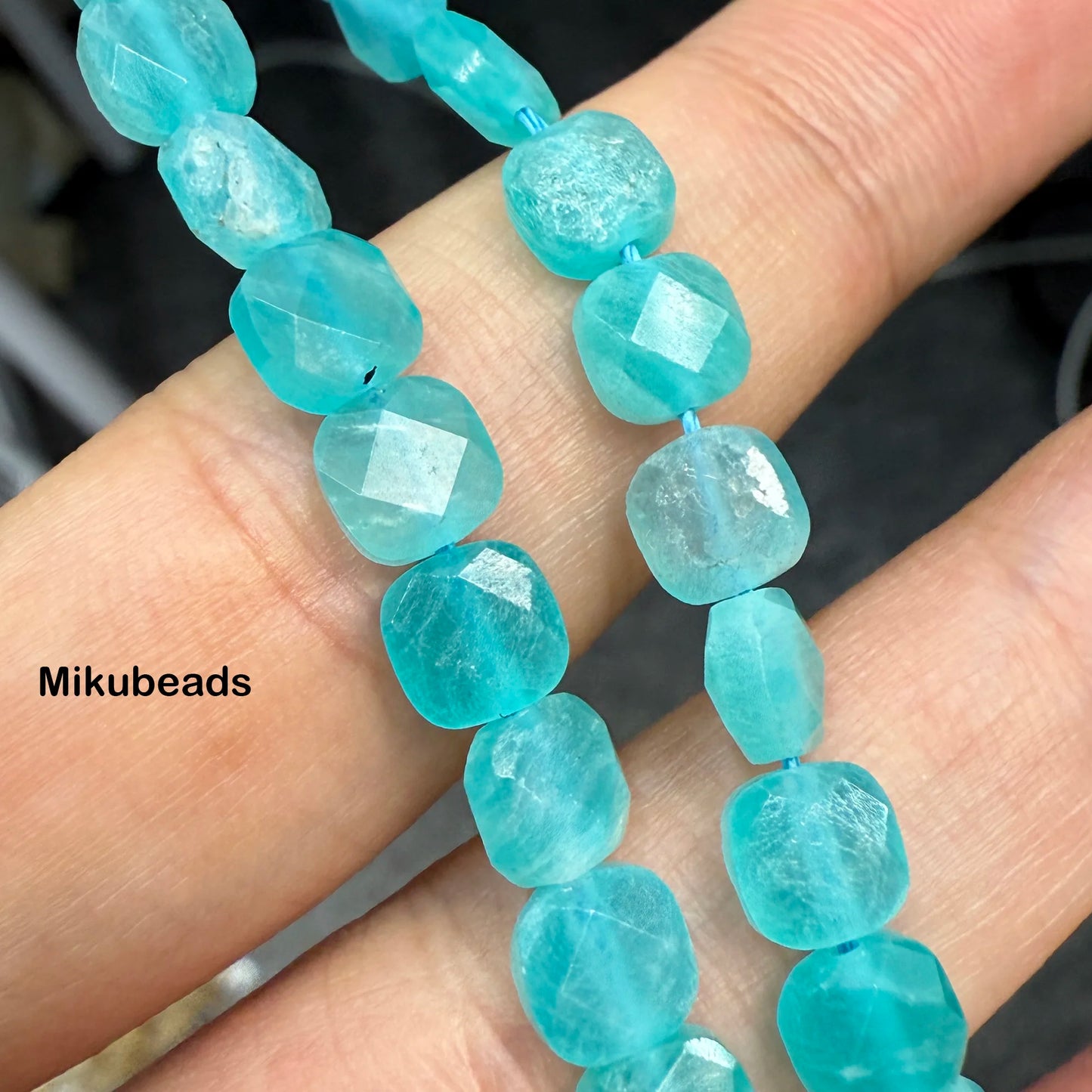 Wholesale Natural 2.8*6mm Mozambique Amazonite Square Loose Beads For Making Jewelry DIY Necklace Bracelet Mikubeads
