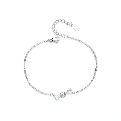 VENTFILLE 925 Silver Diamond Butterfly Bracelet – Adjustable Flower Jewelry for Women