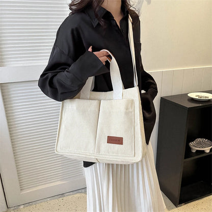 Ladies' handbag, large capacity new fashionable canvas shoulder bag, crossbody bag, commuting bag  zwq - BeeTrendyShop.COM