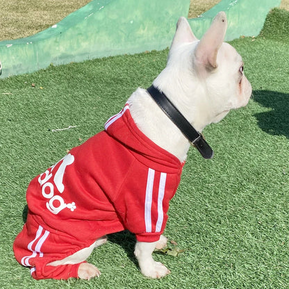 Adidog Dog Jumpsuit – Sports Hoodie Suit for Small Dogs | Chihuahua, Terrier & Beagle | 7 Colors