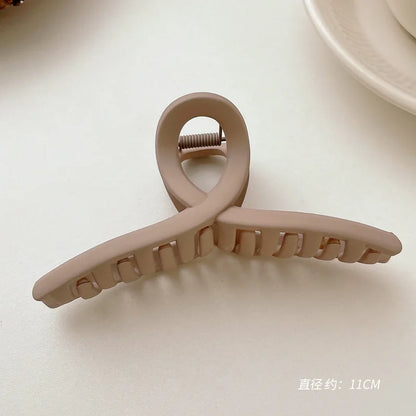 Large Acrylic Hair Claw Clip – Korean Style Coffee Color Hairpin for Women & Girls