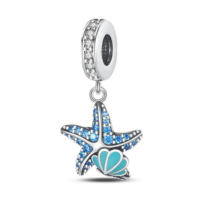 925 Sterling Silver Colorful Sun Moon Stars Dangle Charm – DIY Jewelry