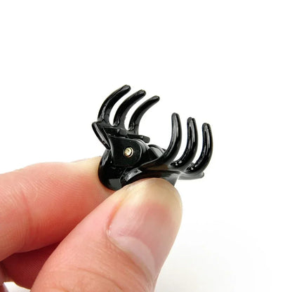 Mini Black Hair Claw Clips – Plastic Ponytail Hairpins for Women & Girls (10/20/30Pcs)