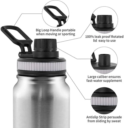 600/800/1000ML Portable Thermos Bottle – 304 Stainless Steel Double Wall Vacuum Flask