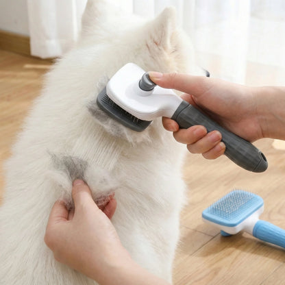 Self-Cleaning Pet Grooming Brush – Slicker Comb for Dogs & Cats