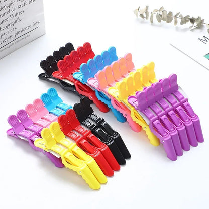 5Pcs Alligator Hair Clips – Plastic Barber Sectioning Clamps for Salon & Home