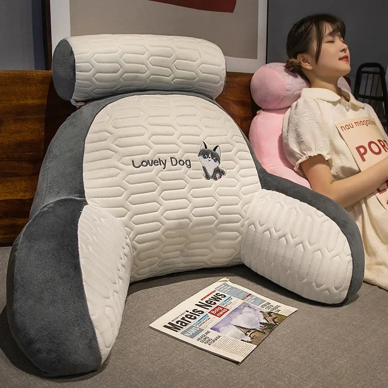 Cute Animal Cartoon Headboard Backrest Cushion – Soft PU Foam Sofa & Bed Reading Pillow | 60x40 & 70x50cm