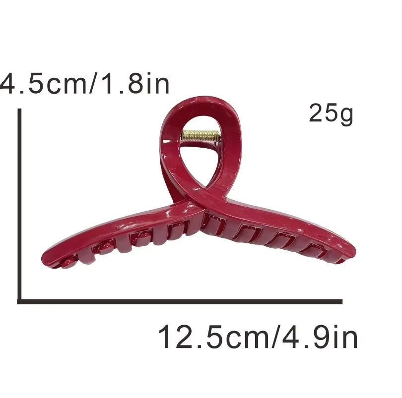 Cross Matte Hair Claw Clip Set – Large Korean Hairgrip for Women (2/4Pcs)