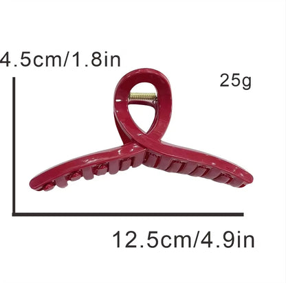 Cross Matte Hair Claw Clip Set – Large Korean Hairgrip for Women (2/4Pcs)