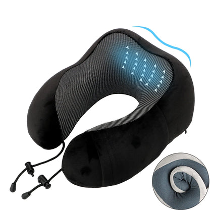 Soft Travel Pillow U Shaped Travel Healthcare Memory Foam Neck Cervical Airplane Pillow Neck Cushion - BeeTrendyShop.COM