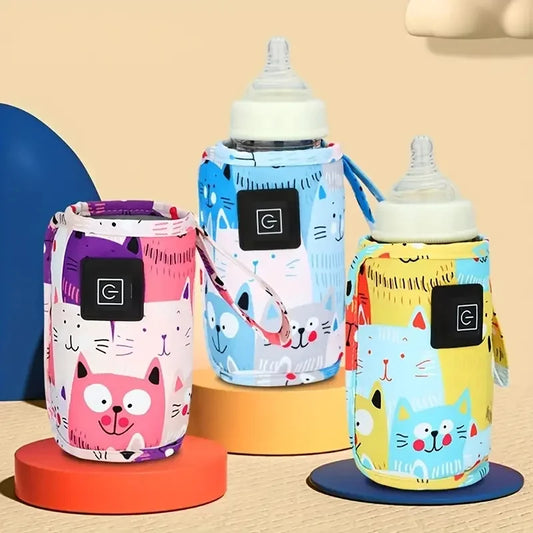 Portable USB Milk Warmer Bag – Insulated Stroller Travel Nursing Bottle Heater