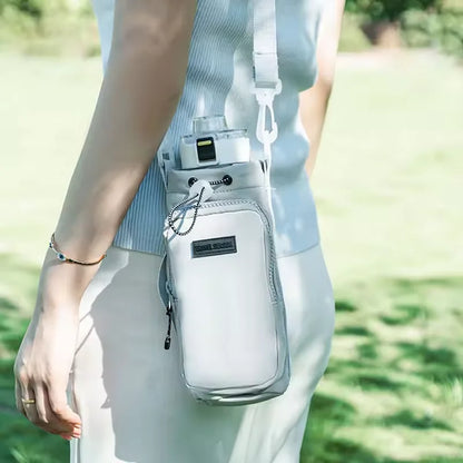 Portable Water Bottle Bag with Adjustable Shoulder Strap – Insulated Thermal Cup Sleeve Cover
