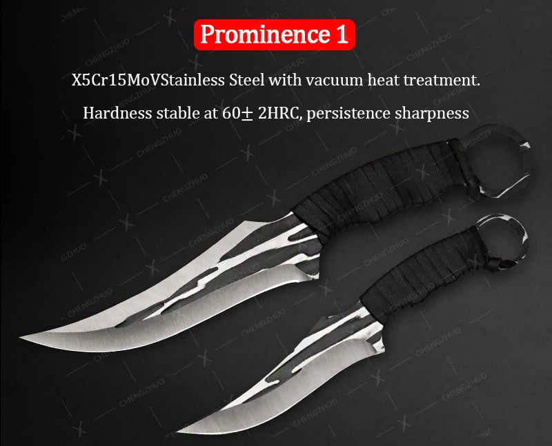 Handmade Forged Meat Cleaver Chef Knives Butcher Boning Knife Kitchen Knives Fishing Knife Fruit Barbecue Knife with Cover