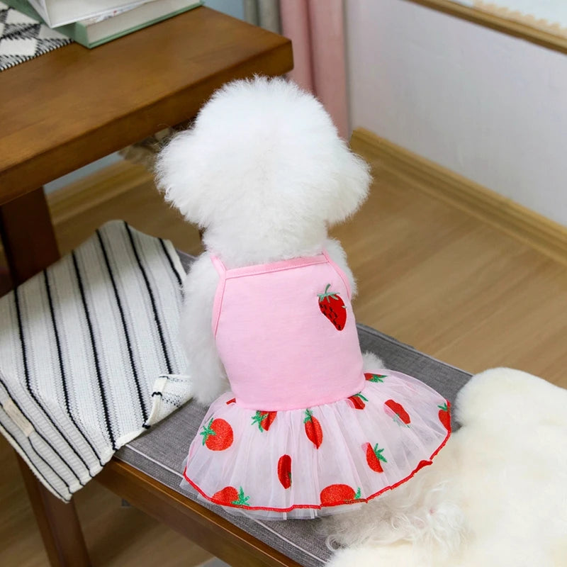 Pet Princess Tulle Dress - Spring/Summer Apparel for Small Dogs & Cats - BeeTrendyShop.COM