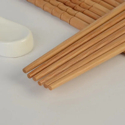 Handmade Natural Bamboo Chopsticks – 24cm Reusable Sushi & Kitchen Tableware