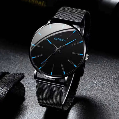 Fashion Ultra Thin Men’s Business Watches Simple Mesh Band Quartz Wristwatch Casual Man Watch Reloj Hombre - BeeTrendyShop.COM