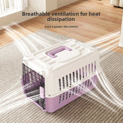 Portable Pet Travel Carrier Cage – Cats & Small Dogs (44×31×27cm)