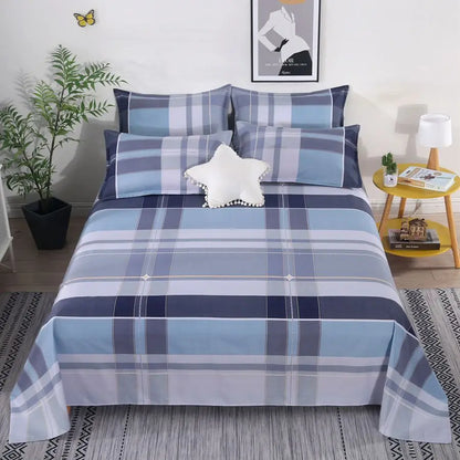 Modern Polyester Cotton Flat Bed Sheet – Soft Bed Linen for Single, Queen & King Size (No Pillow Covers)