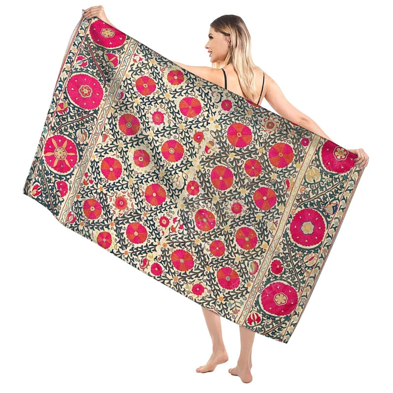 Quick-Dry Microfiber Beach & Bath Towel – Lightweight, Super Absorbent