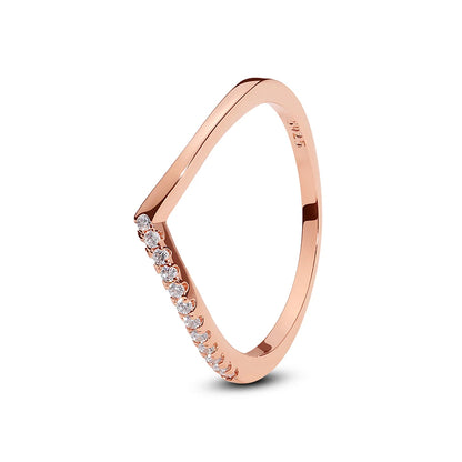 925 Sterling Silver Love Heart Crown Ring – Rose Gold Engagement Jewelry