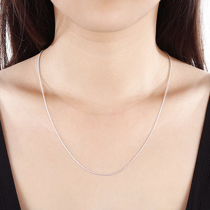 925 Sterling Silver 1mm Snake Chain Necklace – Unisex Fine Jewelry