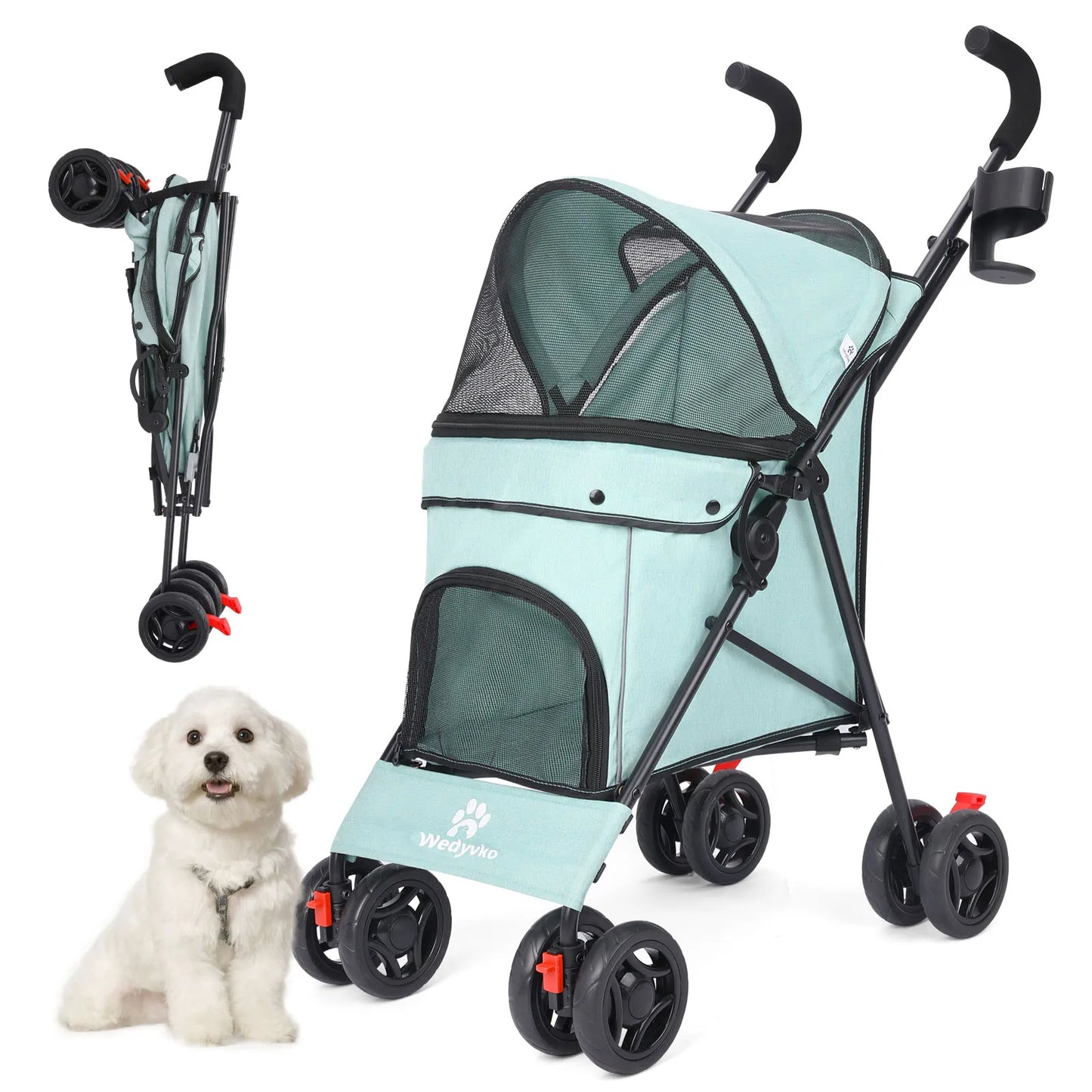 Portable Pet Stroller - Breathable Carrier for Small Dogs & Cats