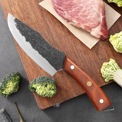 Forged Stainless Steel Meat Cleaver – Multifunctional Boning & Slicing Knife with Cover