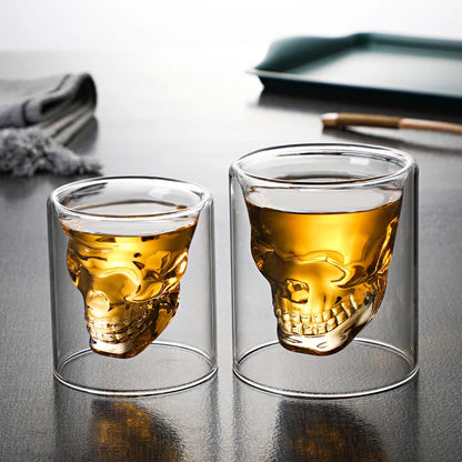 Crystal Double Bottom Wine & Cocktail Glass – Whiskey Beer Coffee Mug Cup