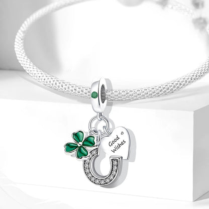 925 Sterling Silver Heart, Flower, Clover & Turtle Charm Bead – DIY Birthday Jewelry
