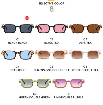 RMM Luxury Rectangle Sunglasses – Vintage Mirror UV400 for Women & Men