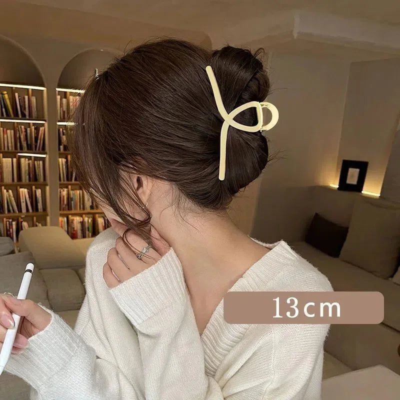 Cross Matte Hair Claw Clip Set – Large Korean Hairgrip for Women (2/4Pcs)