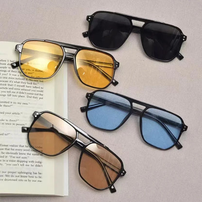 Vintage Oversized Square Sunglasses – UV400 Retro Shades for Men & Women