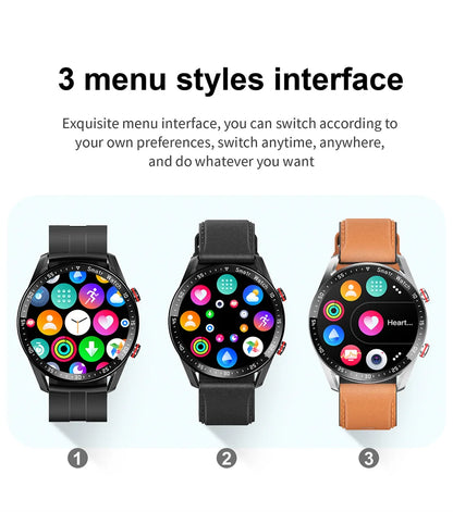 ECG+PPG Smartwatch – Laser Health Monitor, Blood Pressure, Bluetooth Call, Waterproof with Box