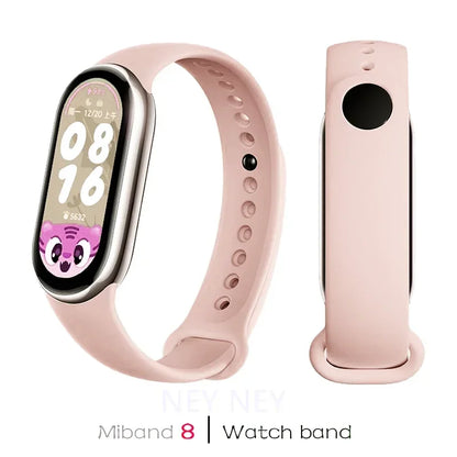 Silicone Sport Watchband for Xiaomi Mi Band 8 & 9 NFC – Waterproof Replacement Strap