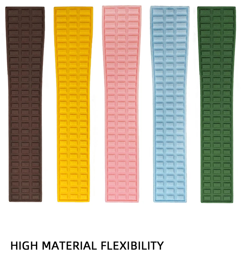 Natural Rubber Watchband for Patek PP Philippe Aquanaut 5067 5068 18mm 19mm Soft Silicone Colorful Watch Strap Women