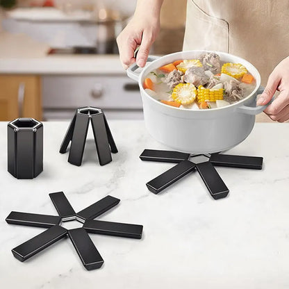 Folding Heat Insulation Pot Mat & Placemat – High Temperature Resistant Coaster for Pots & Pans