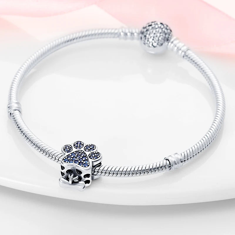 925 Sterling Silver Cat & Dog Charm Bead – DIY Jewelry for Women