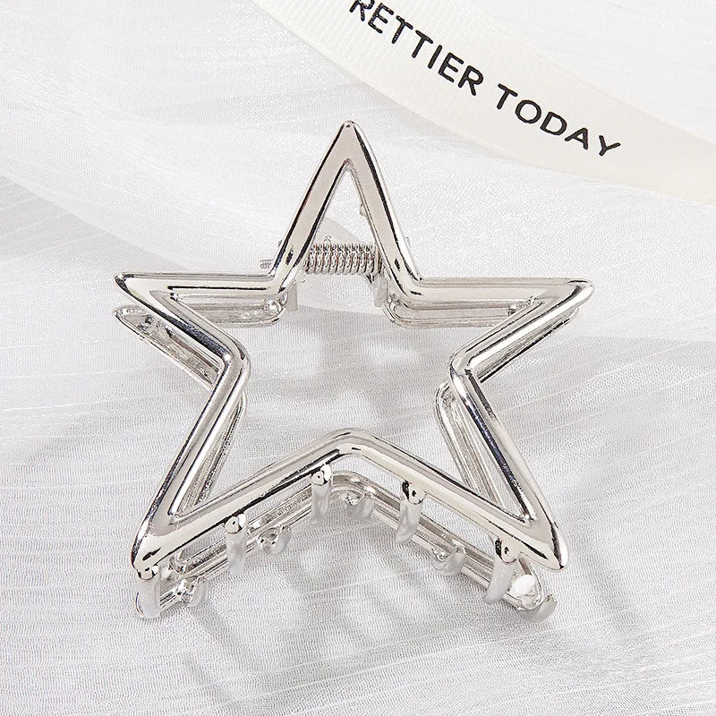 Hollow Star Hair Claw Clip – Y2K Sweet Cool Accessory for Women & Girls