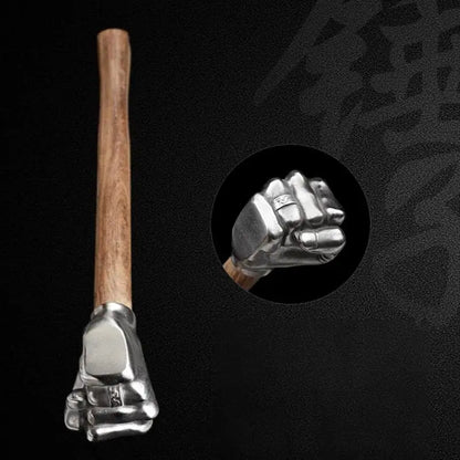 Stainless Steel Fist Hammer – Wooden Handle Craft & Camping Hand Tool