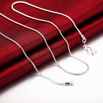 925 Sterling Silver 1mm Snake Chain Necklace – Unisex Fine Jewelry