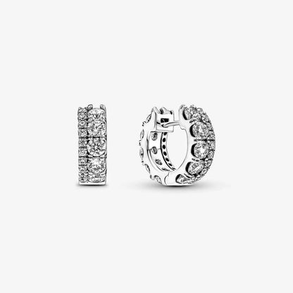 925 Sterling Silver Sparkling Hoop Earrings – Moon Pearl Heart Crystal Jewelry for Women