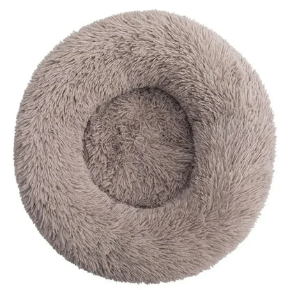 40-90cm Round Plush Pet Bed - Winter Warm Dog & Cat Bed for Medium-Large Pets - BeeTrendyShop.COM