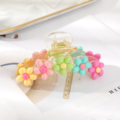 Sweet Flower Hair Claw Clip – Cute Ponytail Hairpin for Women