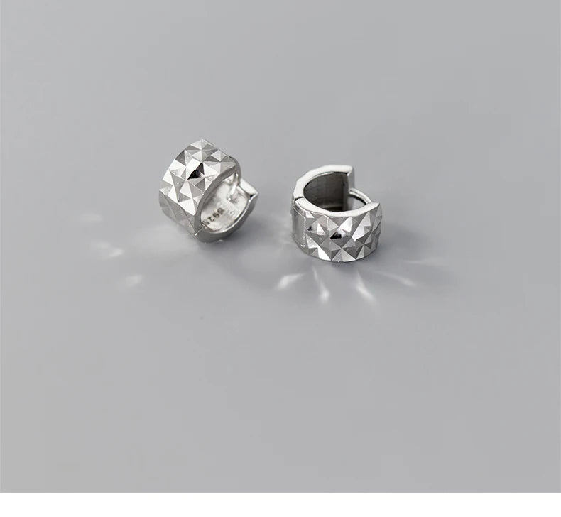 TrustDavis Real 925 Sterling Silver 2022 Hoop Fashion Cool Charm Hoop Earrings For Women Men Simple Fine Jewelry Gift DG0003