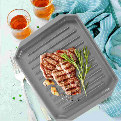 Microwave-Safe Warming Tray & Roasting Pan – Bacon & Bakeware Cooking Tray