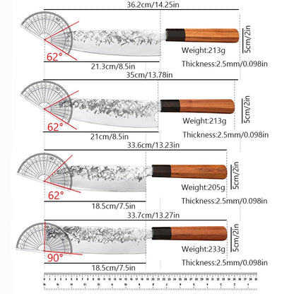 Forged Japanese Chef Knife – Professional Kiritsuke, Santoku & Nakiri Kitchen Knives