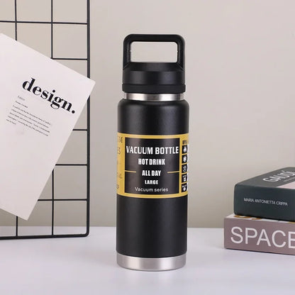 800ML Large Capacity Stainless Steel Thermos – Leakproof Vacuum Flask Sports Bottle